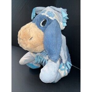 Disney Store Exclusive Winnie The Pooh Eeyore Winter Snowflake 12" Plush HTF